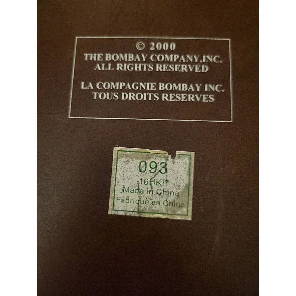 Rare Find! Vintage Bombay Company Wood Box w/Hinged Inlaid Wood detail Numbered